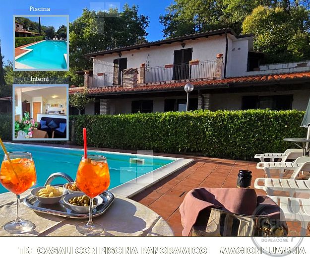 In vendita a Magione (Umbria) agriturismo composto da tre unità immobiliari.